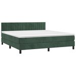 vidaXL Sommier à lattes de lit et matelas Vert foncé 180x200cm Velours