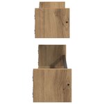 vidaXL Étagères murales 2 Pièces Chêne 80x16x14 cm Bois traité