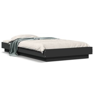vidaXL Cadre de lit sans matelas noir 90x200 cm