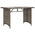 vidaXL Ensemble à manger de jardin et coussins 2 Pièces gris rotin