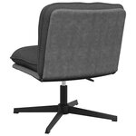vidaXL Chaise pivotante de bureau Gris foncé Tissu