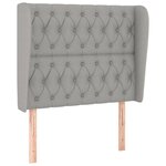 vidaXL Sommier à lattes de lit et matelas Gris clair 90x190 cm Tissu