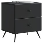 vidaXL Cabinet de chevet Noir 43 x 34 5 x 47 5 cm Bois d'ingénierie