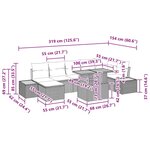 vidaXL Ensemble de salle à manger pour jardin 8 Pièces Beige  Gris