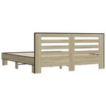vidaXL Cadre de lit sans matelas chêne sonoma 200x200 cm