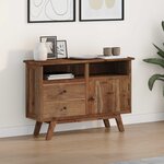 vidaXL Buffet avec tiroir Naturel 100 x 30 x 68 cm Bois de teck massif