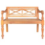 Banc banquette batavia 98 x 50 x 82 cm bois d'acajou massif marron clair 02_0011008