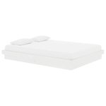 vidaXL Cadre de lit sans matelas blanc bois massif