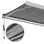 vidaXL Auvent rétractable anthracite et blanc 3 5x2 5m tissu/aluminium
