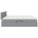vidaXL Lit avec rangement et matelas Gris clair 200 x 200 cm Velours
