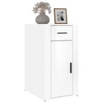 vidaXL Armoire de bureau Blanc brillant 40x49x75 cm Bois d'ingénierie