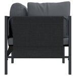 vidaXL Mobilier de jardin avec coussin 2 Pièces Anthracite Acier