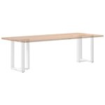 vidaXL Pieds de table à manger en T  2 pièces  blanc  60 x 35 x (72-73) cm  acier