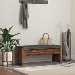 vidaXL Banc d'entrée avec coussin Bois ancien 103 x 38 x 40 cm