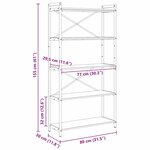 vidaXL Bibliothèque chêne artisanal 80 x 30 x 153 cm Bois d'ingénierie