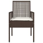 vidaXL Chaise de jardin 2 Pièces Marron 55 x 53 x 85 cm polyrotin