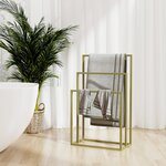 vidaXL Porte-serviettes sur pied Doré 48x24x79 cm Fer