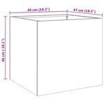 vidaXL Jardinière argenté 49x47x46 cm acier inoxydable