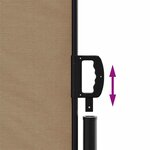 vidaXL Auvent latéral rétractable taupe 120x500 cm