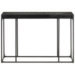 vidaXL Table console Noir 110x35x76 cm Bois d'acacia et de manguier