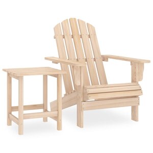 Chaise de jardin adirondack avec table bois de sapin massif 02_0013331