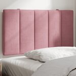 vidaXL Coussin de tête de lit rose 80 cm velours