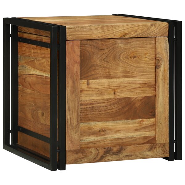 vidaXL Boîte de Rangement Marron 50 x 50 x 50 cm Bois d'acacia massif
