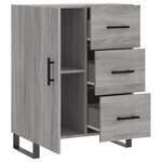 vidaXL Buffet sonoma gris 69 5x34x90 cm bois d'ingénierie