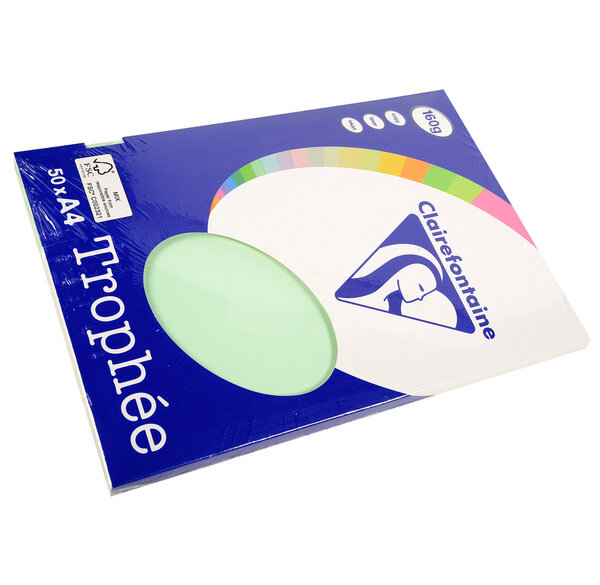 Ramette 50 Feuilles Papier 160g A4 210x297 mm vert CLAIREFONTAINE