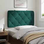 vidaXL Coussin de tête de lit vert foncé 90 cm velours