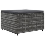 vidaXL Salon de jardin 8 Pièces avec coussins Gris Résine tressée