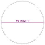 Tapis shaggy vidaXL avec dos en latex gris ø90 cm