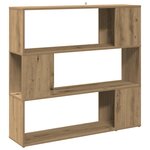 vidaXL Bibliothèque/Séparateur de pièce chêne artisanal 100x24x94 cm