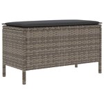 vidaXL Pouf de Jardin Gris et Gris foncé 80 x 38 x 45 cm Rotin PE