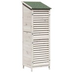 vidaXL Abri de jardin Blanc 59 x 56 x 176 cm Bois de Sapin Massif