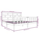 vidaXL Cadre de lit sans matelas bois de pin massif