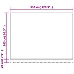 vidaXL Tissu de remplacement pour auvent rayures rouges et blanches