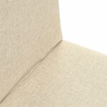vidaXL Fauteuil de sol ajustable Crème Tissu