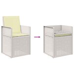 vidaXL Chaises de jardin salle à manger 2 Pièces Blanc et crème PP