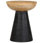 vidaXL Table d'appoint noir Ø37x45 cm bois de manguier massif