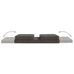 vidaXL Chaise pliable de sol Gris foncé Tissu