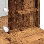 vidaXL Coiffeuse avec lumières LED vieux bois 96x40x142 cm