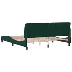 vidaXL Cadre de lit sans matelas vert foncé 180x200 cm velours