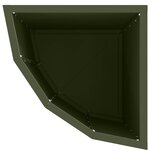 vidaXL Jardinière d'Angle Vert olive 30 x 30 x 50 cm Acier