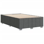 vidaXL Cadre de lit sans matelas gris foncé 120x190 cm tissu
