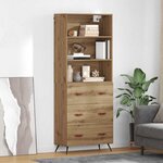 vidaXL Haut Armoire avec tiroir Chêne artisanal 69 5 x 34 x 180 cm