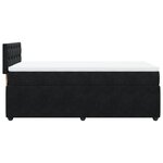vidaXL Sommier à lattes de lit et matelas Noir 80x200 cm Velours