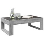 vidaXL Table basse avec LED infini sonoma gris 90x53x30 cm