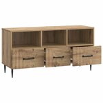vidaXL Meuble TV Chêne artisanal 102 x 34 5 x 50 cm Bois d'ingénierie