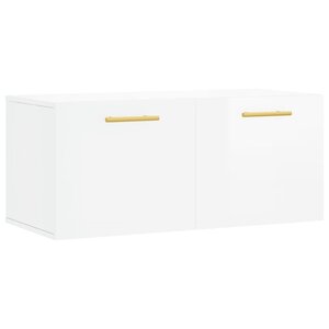 vidaXL Armoire murale blanc brillant 80x36 5x35 cm bois d'ingénierie
